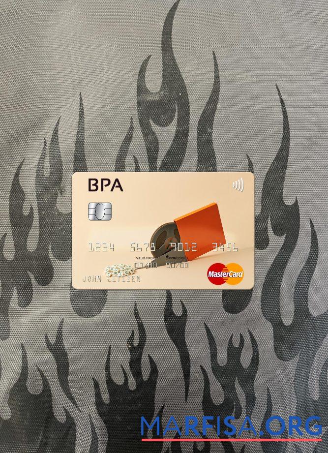 Realistic Andorra Banca Privada d'Andorra (BPA) mastercard photolook front template